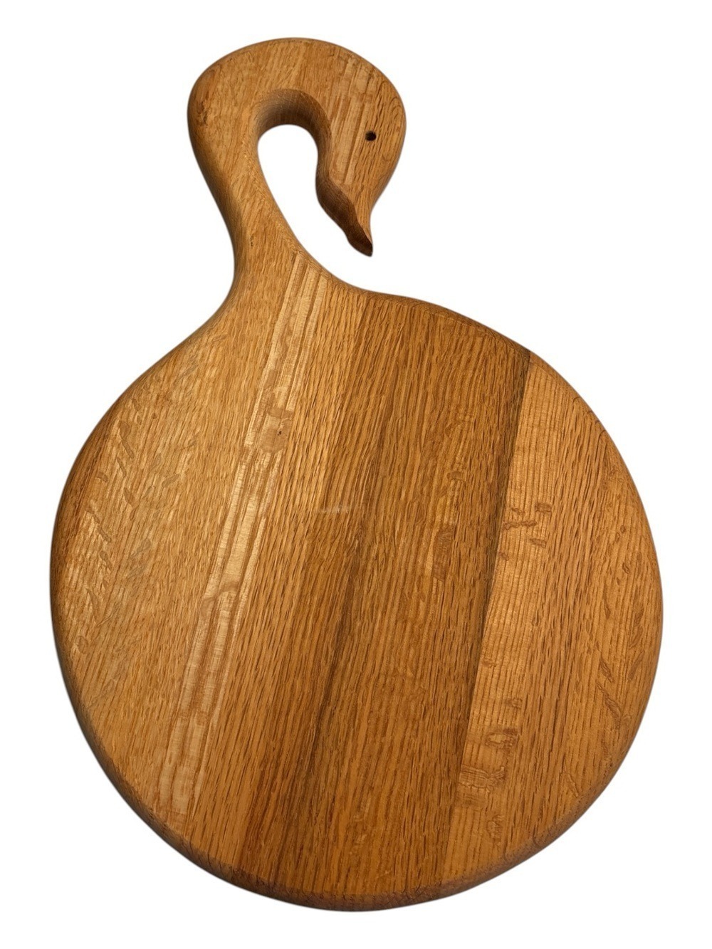 MCM HAND CRAFTED SWAN SHAPED WOOD CUTTING BOARD CHARCUTERIE CHEESE TRAY FOLK ART